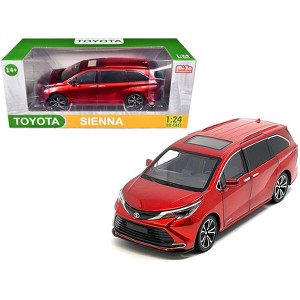 Toyota Sienna Minivan Red Metallic 1/24 Die Cast Model Car - 1 of 3