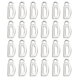 Unique Bargains Metal Bulk Elegant DIY Crafts Jewelry Making Initial Pendant 50 Pcs - 1 of 4