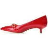 Journee Collection Womens Rumi Kitten Heel Loafer Pointed Toe Pumps - 2 of 4
