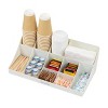 Mind Reader 11 Compartment Breakroom Coffee Condiment Organizer, White - 4 of 4