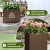 Lirago 35.83"x9.05"x27.95" Wall Mounted Planter Box with Two-Tier Design Space Saving Vertical Garden for Herbs Flowers Vegetables Black - 4 of 4