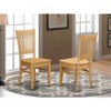 HomeStock Wooden Dining Chair 2-Piece Set- Wooden Seat and Slatted Back - 2 of 3