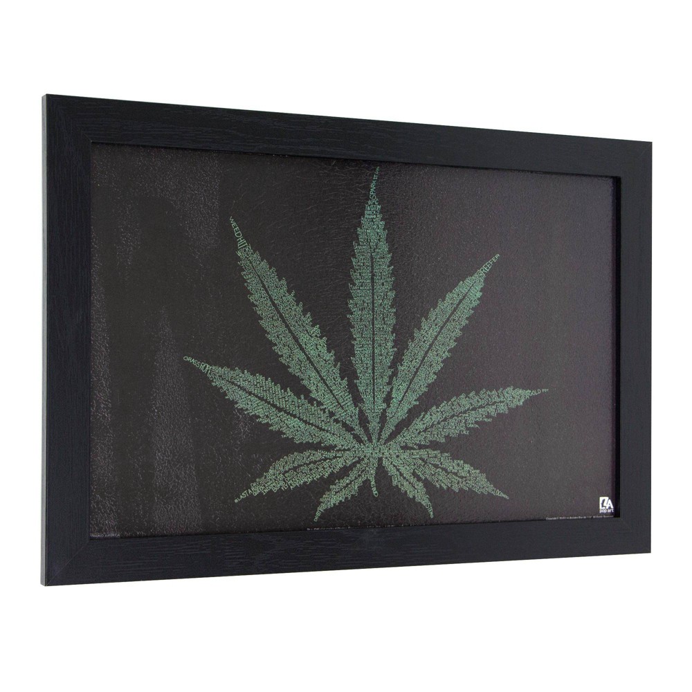Photos - Other interior and decor 19" x 13" Marijuana Weed 420 Framed Wall Art - American Art Decor