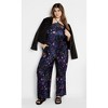 Women's Plus Size Kira Print Jumpsuit - black | CITY CHIC - 2 of 4