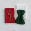 Storied Home Woven Cotton Double Cloth Tea Towels with String and Bells, Multicolor, Set of 3 - 3 of 3