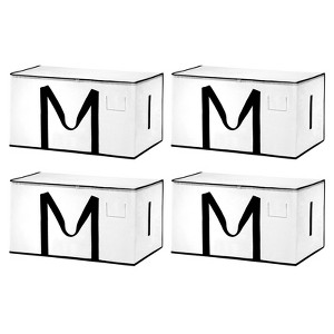 Unique Bargains Extra Large Moving Bag with Reinforced Handle Foldable Underbed Storage Tote - 1 of 4