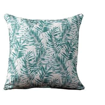 Kate Aurora 2 Piece Tropical Palm Indoor/Outdoor Oversized & Overfilled Zippered Throw Pillow - 20" x 20"