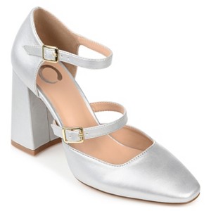 Journee Collection Womens Isadorah Mary Jane Mid Block Heel Square Toe Pumps - 1 of 4