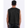 INSPIRE CHIC Men's Suede Casual Front Open Sleeveless Fringe Trim Vest - 3 of 4