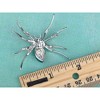 Anna-Kaci Women's Crystal Spider Brooch Pin with Blue Gemstone Accents - 4 of 4