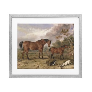 Stupell Industries Wild Dogs & Horses Traditional Framed Print Under Glass Art - 1 of 4