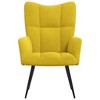 VidaXL Mustard Yellow Velvet Accent Arm Chair - Modern Padded Foam Seat with Steel Frame for Living Room & Bedroom - 3 of 4
