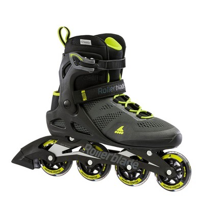 Rollerblade USA 071006001A1-11 Macroblade 80 Men's Adult Fitness Adjustable Outdoor Recreation Inline Skate with Power Strap, Size 11, Lime