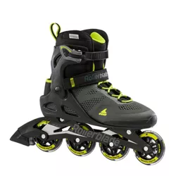 Rollerblade USA 071006001A1-11 Macroblade 80 Men's Adult Fitness Adjustable Outdoor Recreation Inline Skate with Power Strap, Size 11, Lime