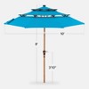 Best Choice Products Woodgrain Pattern 10ft 3-Tier Solar Patio Umbrella w/ 24 LED Lights, Tilt - 2 of 4