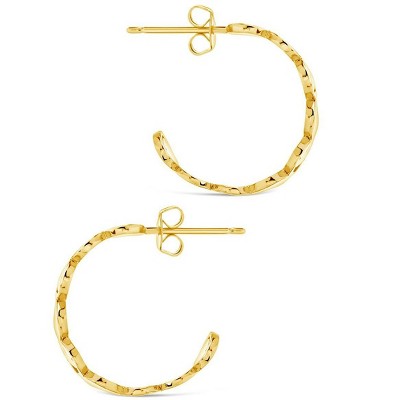 SHINE by Sterling Forever Smile Hoops