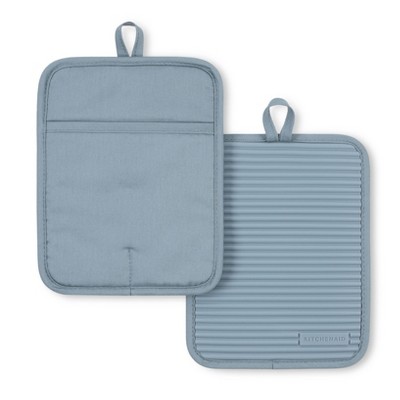 KitchenAid Ribbed Soft Silicone Pot Holder 2-Pack Set