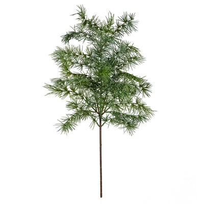 Vickerman 28" Green Woolsey Pine Artificial Christmas Spray. Includes 2 sprays per pack.