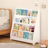 GlasFlength Decorative Bookshelf Creative and Unique Styling, Multifunctional Storage with Open Display Bookshelves, White,31.49”*11.81”*34.64" - 4 of 4