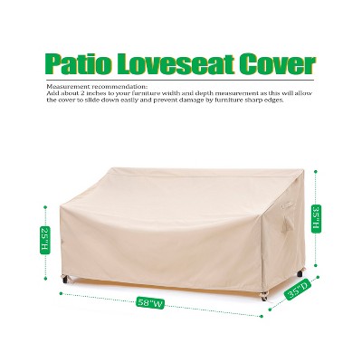 Outdoor Table Covers Waterproof Heavy Duty Waterproof Patio Furniture Covers,Fade 126"Wx126"Dx28"H C-brown Square Patio Table Cover