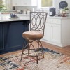 24.5" Dana Big and Tall Microsuede Swivel Counter Height Barstool with Footrest - Powell Company - 2 of 4