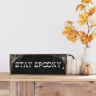 Kendrick Home Stay Spooky Webs Wall Art Black