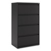 Alera Lateral File, 4 Legal/Letter-Size File Drawers, Black, 30" x 18.63" x 52.5" - image 2 of 4