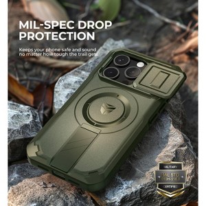 Dexnor for iPhone 15 Pro Case with Slide Camera Cover & Adjustable Kickstand & Built-in Screen Protector - 1 of 3