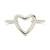 SHINE by Sterling Forever Sterling Silver Open Heart Ring - Silver - 3 of 3