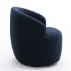 PAGED Modern Swivel Accent Chair, Barrel Sofa Chair with Metal Ring, Teddy Fabric Club Chair for Bedroom, Living Room Furniture - 4 of 4