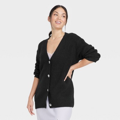 ennoy BUTTON CARDIGAN BLACK-