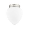 Gideon 1-Light Flush Mount Ceiling Light - Vintage Schoolhouse Glass, Dimmable, Damp Rated - 2 of 4