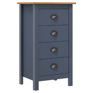 vidaXL Sideboard Hill Gray 18.1 in.x13.8 in.x31.5 in. Solid Pine Wood - 1 of 4