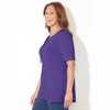 Catherines Women's Plus Size Suprema Lace-Up Tee - 4 of 4
