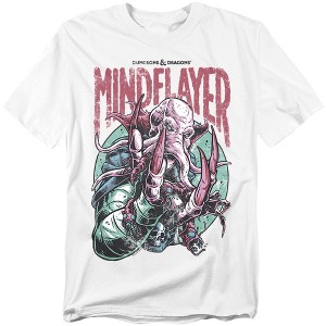 Men's Dungeons & Dragons Mindflayer Monster T-Shirt, White, X Large - 1 of 4