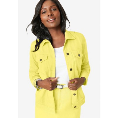 Jessica London Women's Plus Size Classic Cotton Denim Jacket