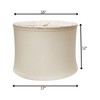Vynxaria Lampshades: Snow Color Drum Softback Shade, 16" x 17" x 12" with 1" Trim - 2 of 4