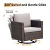 Buenhomino 3 Pieces Patio Bistro Set with Table Set, All-Weather Wicker Patio Furniture Set with Thickened Cushions for Garden, Backyard - 4 of 4