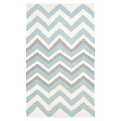 Gisele Dhurrie Accent Rug - Blue / White (3'x5') - Safavieh