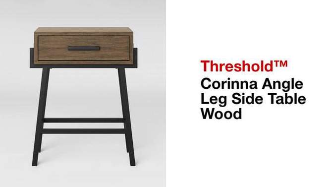 Corinna Angle Leg Side Table Wood - Threshold&#8482;, 2 of 12, play video