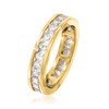 Ross-Simons 3.00 ct. t.w. CZ Eternity Band in 18kt Yellow Gold Over Sterling Silver - 3 of 4