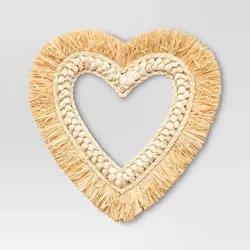 Embellished Raffia Heart Wreath Natural - Threshold™