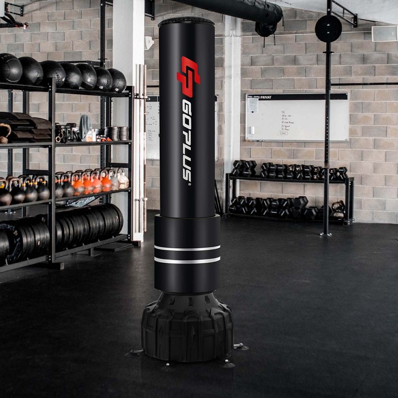 Costway Freestanding Punching Bag 71'' Boxing Bag with25 Suction Cups Gloves & Filling Base, 2 of 11