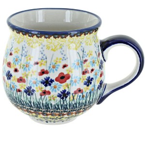 Blue Rose Polish Pottery K090  Manufaktura Bubble Mug - 1 of 1
