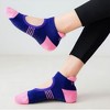 Anna-Kaci Women's 3-Pack Low Cut Performance Socks with Arch Support Cushioned Sole and Non-Slip Grip Heel - 3 of 3