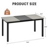63 Inch Computer Desk, Large Office Desk with Black Metal Frame, Modern Simple Style Gaming Desk, Sturdy Write Desk for Home, Work, Study - 3 of 4