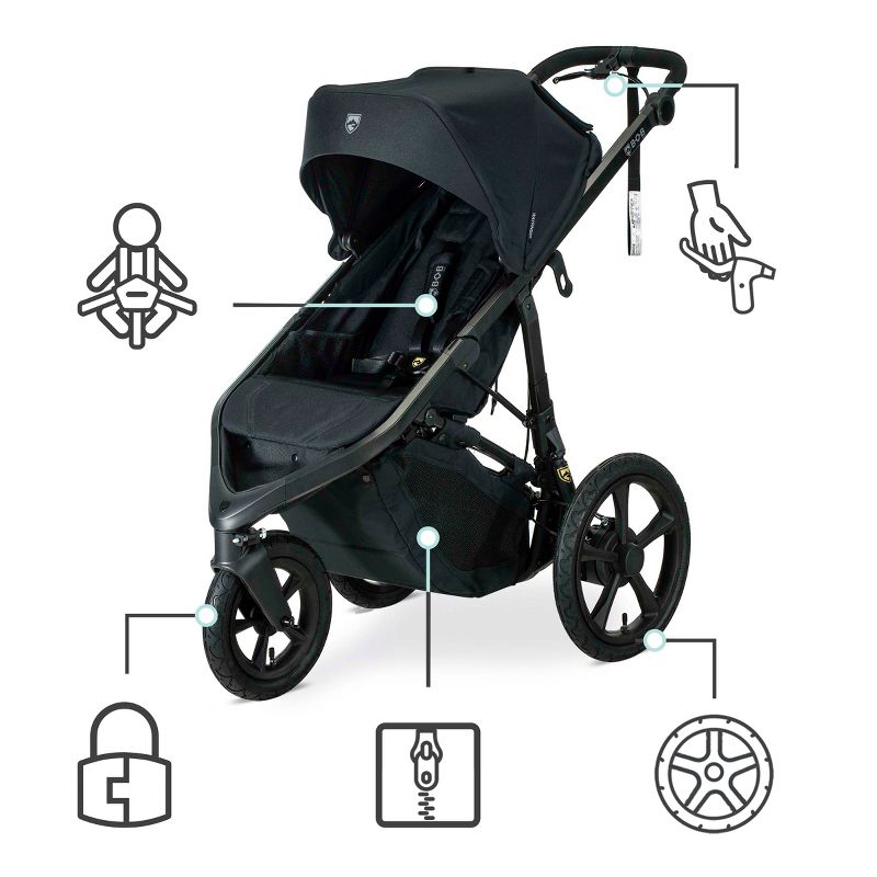 BOB Gear Wayfinder Jogging Stroller with Dual Suspension and Air-Filled Tyres, 3 of 6