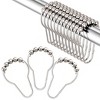 Home Mart Goods 71" x 71" - White Fabric Textured Glam luxury Shower Curtain With 12 Metal Hooks - 3 of 4