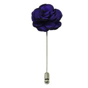 Men's Solid Color Rose Floral Lapel pin - 1 of 3