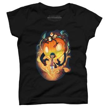 Girl's Design By Humans Halloween Spirit By AshenWorks T-Shirt